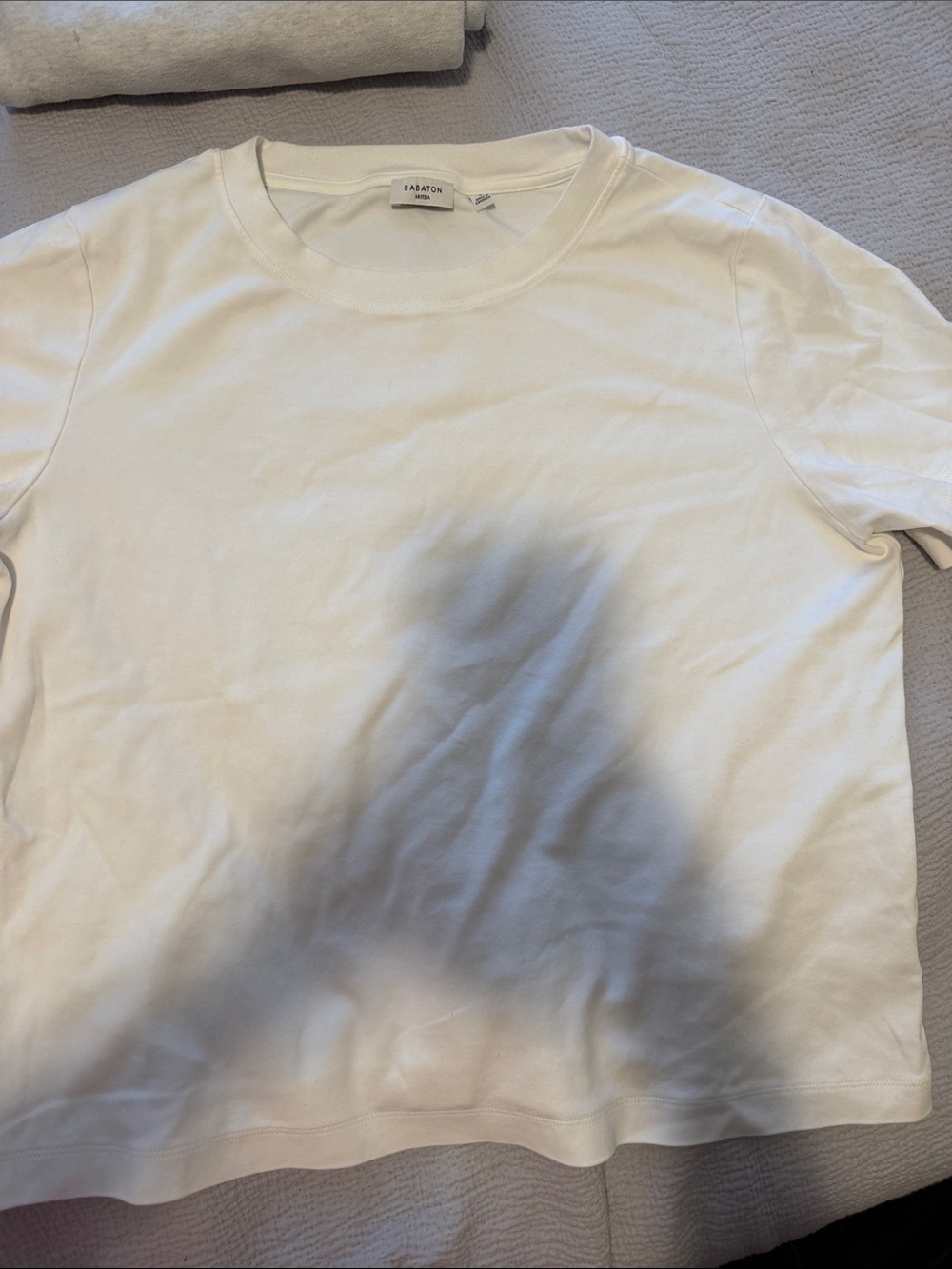 Babaton White Short-Sleeve Crew Tee
